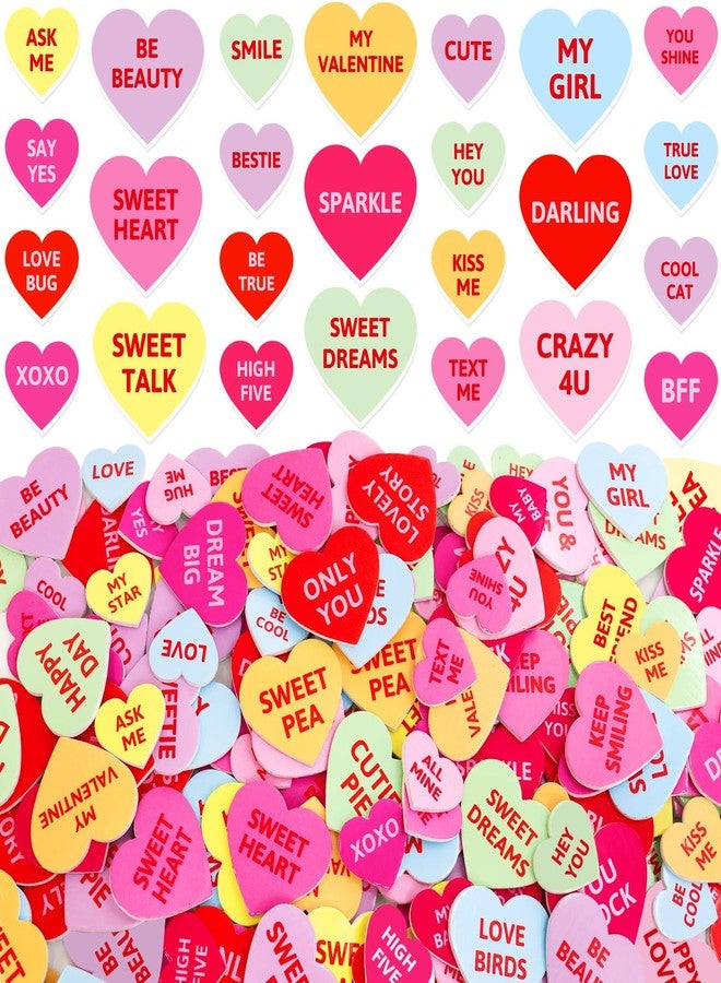 Fancy Land Valentines Day Foam Stickers Heart Shaped Conversation Sticker Colorful Decorative Labels for Valentine Crafts Scrapbook Favors Wedding Party Decoration Bridal Shower Supplies 200Pcs - Image 2